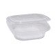 Contenitori in PP - con coperchio incernierato - 15,5 x 15,5 x 5,7 cm - Europack - conf. 50 pezzi