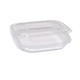 Contenitori in PP - con coperchio incernierato - 18,5 x 18,5 x 3,7 cm - Europack - conf 50 pezzi