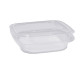 Contenitori in PP - con coperchio incernierato - 18,5 x 18,5 x 5,2 cm - Europack - conf 50 pezzi
