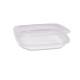 Contenitori in PP - con coperchio incernierato - 21,5 x 21,5 x 3,4 cm - Europack - pack 50 pezzi