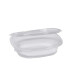 Contenitori ovali in PET - con coperchio incernierato - 12,2 x 10,4 x 3,8 cm - Europack - conf. 50 pezzi