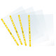 Buste forate Sprint - c/ banda - liscia - 22 x 30 cm - giallo - Favorit - conf. 25 pezzi