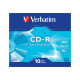 Verbatim - 10 x CD-R - 700 MB (80 min) 52x - Astuccio CD Slim