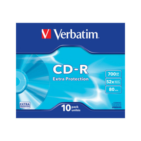 Verbatim - 10 x CD-R - 700 MB (80 min) 52x - Astuccio CD Slim