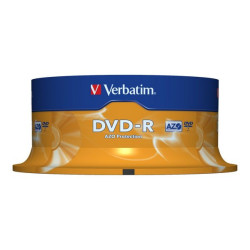 Verbatim - 25 x DVD-R - 4.7 GB 16x - argento opaco - campana