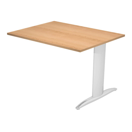 Allungo reversibile dx/sx per scrivanie Easy - 80 x 60 cm - Faggio/metal cromato