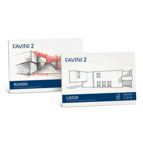 Album Favini 2 - 33 x 48 cm - 110 gr - 10 fogli - ruvido - Favini