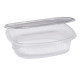 Contenitori ovali in PET - con coperchio incernierato - 22,5 x 19,2 x 7,7 cm - Europack - conf. 50 pezzi