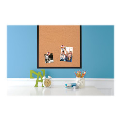 Quartet - Bacheca - montabile a parete - 585 x 430 mm - sughero - cornice nera