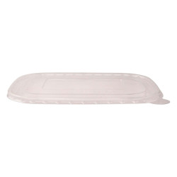 Coperchio in resina - per bowl rettangolari 500/750 ml – 17 x 12 cm - trasparente - Signor Bio - conf. 50 pezzi