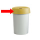Coperchio per contenitore Modo Round - con fermasacco - 38x15 cm - anello giallo - Rotho