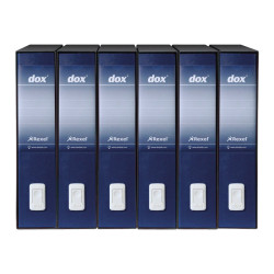 Rexel Dox Box 2 - Cartellina con meccanismo a leva - larghezza dorsale 80 mm - per A4, A4 Plus - blu