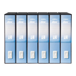 Rexel Dox Box 2 - Cartellina con meccanismo a leva - larghezza dorsale 80 mm - per A4, A4 Plus - blu chiaro