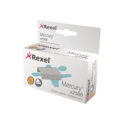 Rexel Mercury - Punti metallici - acciaio inossidabile - pacco da 2500 - per Mercury
