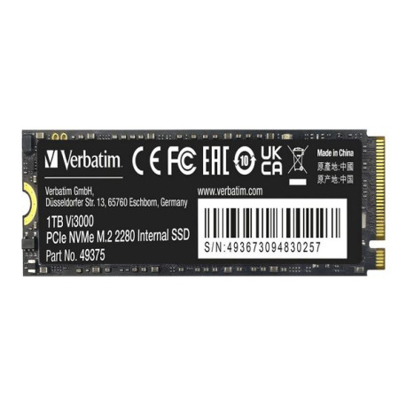 Verbatim Vi3000 - SSD - High Endurance - 1 TB - NVMe - interno - M.2 2280 - PCIe 3.0 x4