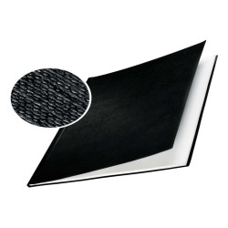 Copertine Impressbind - rigide - 17,5 mm - finitura lino - nero - Leitz - scatola 10 pezzi