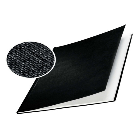 Copertine Impressbind - rigide - 24,5 mm - finitura lino - blu - Leitz - scatola 10 pezzi