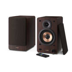 Sharp BOOKSHELF SPEAKERS, 2-vie, 2.0 canali, Con cavo e senza cavo, 60 W, Marrone