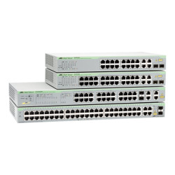 Allied Telesis AT FS750/20 WebSmart - Switch - intelligente - 16 x 10/100 + 2 x 10/100/1000 + 2 x combo Gigabit SFP - desktop, 