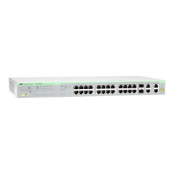 Allied Telesis AT FS750/28PS WebSmart - Switch - gestito - 20 x 10/100 (PoE) + 2 x combo Gigabit SFP + 2 x 10/100/1000 + 4 x 10