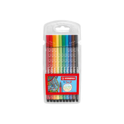 STABILO Pen 68 - Penna punta in fibra - colori assortiti - inchiostro base acqua - 1 mm (pacchetto di 10)