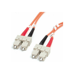 StarTech.com 1m Fiber Optic Cable - Multimode Duplex 62.5/125 - LSZH - SC/SC - OM1 - SC to SC Fiber Patch Cable (FIBSCSC1) - Ca