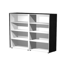 Coppia Prestige - mobili medio alti a giorno  - 162,8 x 43 x 158,2 cm - nero venato