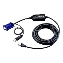 ATEN KA7970 USB KVM Adapter Cable (CPU Module) - Cavo tastiera / video / mouse (KVM) - RJ-45 (M) a USB, HD-15 (VGA) (M) - 4.5 m