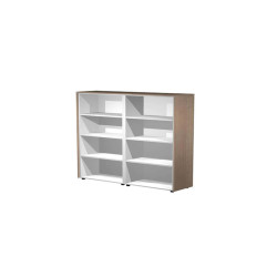 Coppia Prestige - mobili medio alti a giorno - 162,8 x 43 x 158,2 cm - ciliegio arabis
