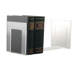 Coppia reggilibri Mr Acrylic - 14 x 9 x 13,5 cm - trasparente - Tecnostyl