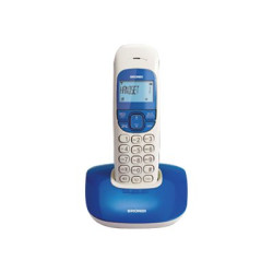 Brondi NICE - Telefono cordless con ID chiamante - DECTGAP - bianco, blu