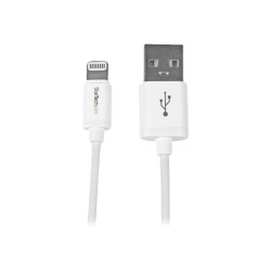 StarTech.com Cavo Connettore Lightning 8-pin Apple a USB di tipo Slim per iPhone / iPod / iPad da 1m - Bianco - Cavo Lightning 
