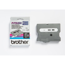Brother - Nastro -  Bianco/Nero - TX335 - 12mm x15mt