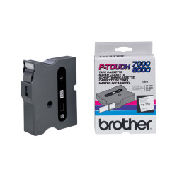 Brother - Nastro -  Nero/Bianco - TX251 - 24mm x15mt