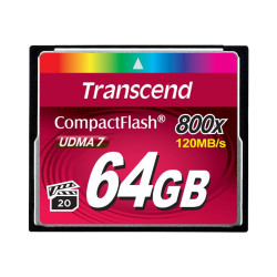 Transcend - Scheda di memoria flash - 64 GB - 800x - CompactFlash