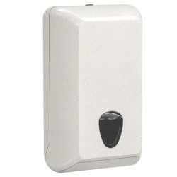 Dispenser per carta igienica interfogliata Woodplastic - piegati a V e Z - 300 x 132 x 170 mm - 550/450 fogli - bianco - Mar Pl
