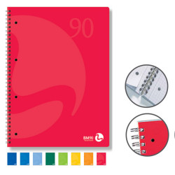 Quaderno Colors - A5 - 4mm - 60 fogli - 90gr - c/fori - spiralato - BM
