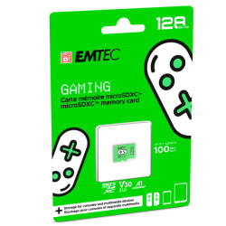 Emtec - MSD Gaming UHS-I U3 V30 A1 - Verde - 128GB - ECMSDM128GXCU3G