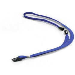 Cordoncino per portabadge - 44 x 1 cm - tessuto - blu - Durable - conf. 10 pezzi