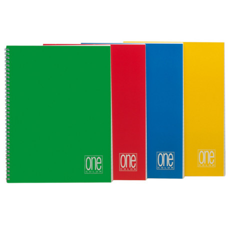 Quaderno One Color - A5 - 1 rigo - 60 fogli - 80 gr - s/fori - spiralato - Blasetti