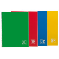 Quaderno One Color - A5 - 4mm - 60 fogli - 80 gr - s/fori - spiralato - Blasetti