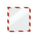 Cornice Duraframe Security - adesiva - pannello magnetico - A4  (21 x 29,7 cm) - rosso/bianco - Durable