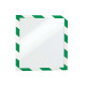 Cornice Duraframe Security - adesiva - pannello magnetico - A4  (21 x 29,7 cm) - verde/bianco - Durable