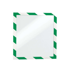 Cornice Duraframe Security - adesiva - pannello magnetico - A4  (21 x 29,7 cm) - verde/bianco - Durable