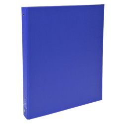 Raccoglitore foderato in PP - A4 - 4 anelli tondi 30 mm - dorso 4cm - blu scuro - Exacompta