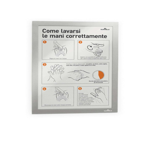 Cornice espositiva Duraframe - A4 - 21 x 29,7 cm - silver - Durable