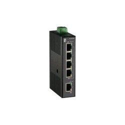 LevelOne Infinity IES-0500 - Switch - unmanaged - 5 x 10/100 - montabile su rail DIN - alimentazione CC