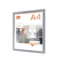 Cornice Impression PRO - a clip - A4 - alluminio - Nobo