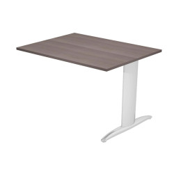 Allungo reversibile dx/sx per scrivanie Easy - 80 x 60 cm - Frassino toscano/metal cromato