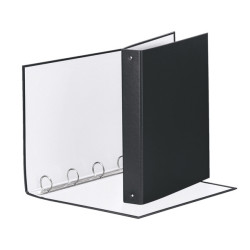 Raccoglitore Meeting - 22 x 30 cm - 4 anelli tondi 30 mm - dorso 4 cm - PP - nero - Esselte